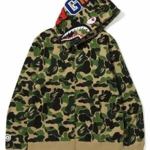BAPE Green/Tan/Black Camo Full Zip Hoodie #streetwear #hoodie